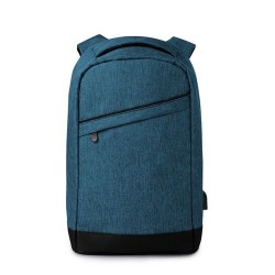 Sac à dos antivol personnalisé pour les pros pas cher - BERLIN Matières : PET Couleurs : bleu personnalisable avec votre logo