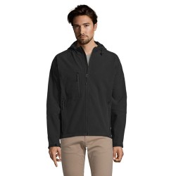 Veste Softshell Éco-responsable et Pratique 340g Personnalisée - REPLAY Men Taille textile : M Couleurs : noir cadeau client ori