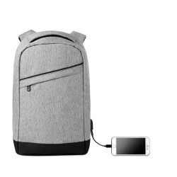 Sac à dos antivol personnalisé pour les pros pas cher - BERLIN Matières : PET Couleurs : gris impression haute définition