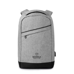 Sac à dos antivol personnalisé pour les pros pas cher - BERLIN Matières : PET Couleurs : gris objet publicitaire robuste