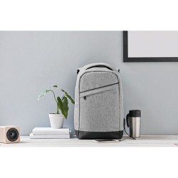 Sac à dos antivol personnalisé pour les pros pas cher - BERLIN Matières : PET Couleurs : gris cadeau affaires élégant