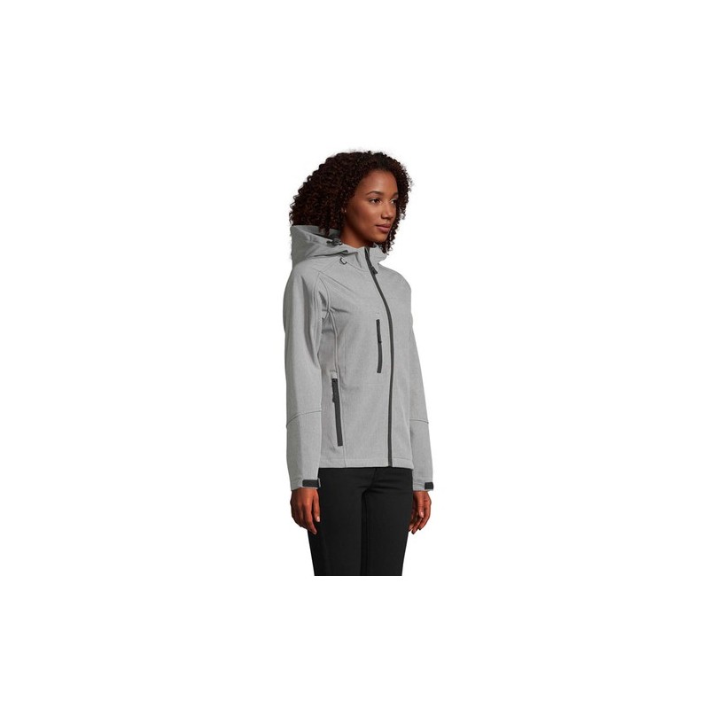 Veste Softshell Élégante et Performante Pas Cher - REPLAY Femme 340 Taille textile : S Couleurs : gris chiné goodies publicitair