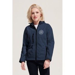 Veste Softshell Élégante et Performante Pas Cher - REPLAY Femme 340 Taille textile : M Couleurs : gris chiné impression logo hau