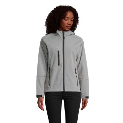 Veste Softshell Élégante et Performante Pas Cher - REPLAY Femme 340 Taille textile : L Couleurs : gris chiné personnalisation ra