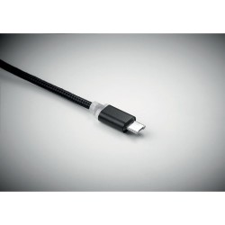 Porte-clés Pratique Personnalisé Chargeur USB 3 Types RIZO Matières : PVC Couleurs : noir goodies entreprise design