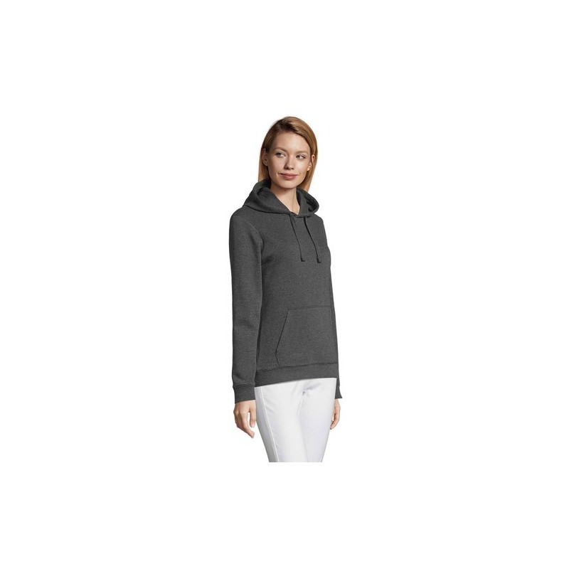 Sweat-shirt Femme Personnalisé à Capuche - Spencer Taille textile : XL Couleurs : anthracite chiné livraison express 24h 48h