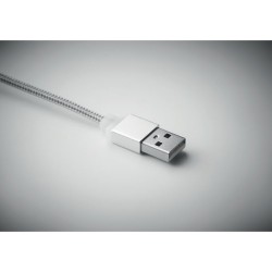 Porte-clés Pratique Personnalisé Chargeur USB 3 Types RIZO Matières : PVC Couleurs : argenté cadeau collaborateur premium