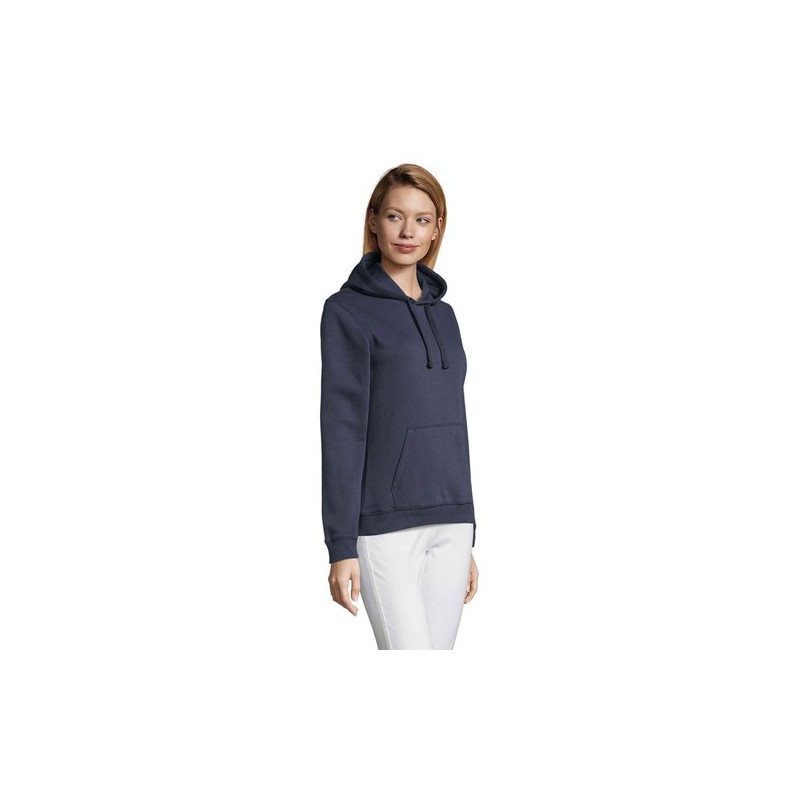Sweat-shirt Femme Personnalisé à Capuche - Spencer Taille textile : M Couleurs : french navy personnalisation sur mesure