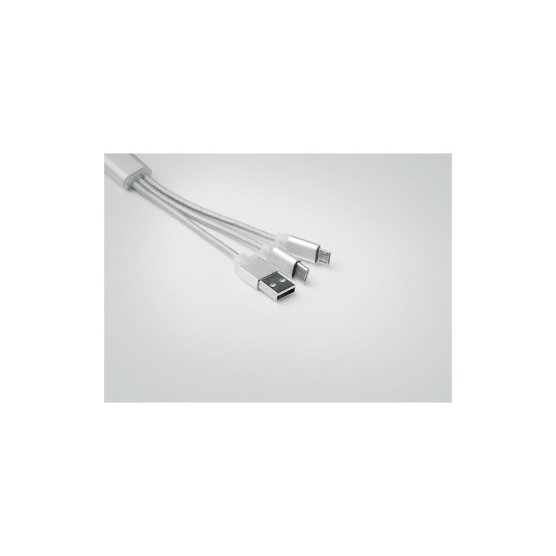 Porte-clés RIZO : Chargeur USB 3 en 1