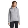 Sweat-shirt Femme Personnalisé à Capuche - Spencer Taille textile : XS Couleurs : gris chiné objet promotionnel éco-responsable