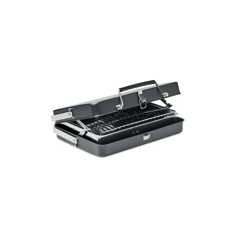 Barbecue portable personnalisable avec support - BBQ TO GO Matières : acier inoxydable Couleurs : noir personnalisable avec votr
