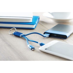Porte-clés Pratique Personnalisé Chargeur USB 3 Types RIZO marquage couleur éclatante