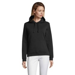 Sweat-shirt Femme Personnalisé à Capuche - Spencer Taille textile : L Couleurs : noir impression haute définition