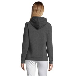 Sweat-shirt Femme Personnalisé à Capuche - Spencer Taille textile : M Couleurs : anthracite chiné objet publicitaire robuste