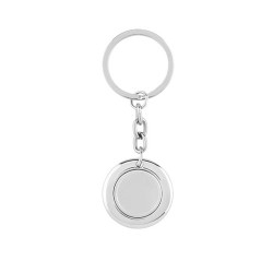 Porte-clés personnalisés avec jeton aimanté FLAT RING Matières : acier inoxydable Couleurs : argenté brillant 2
