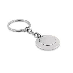 Porte-clés personnalisés avec jeton aimanté FLAT RING Matières : acier inoxydable Couleurs : argenté brillant cadeau entreprise 