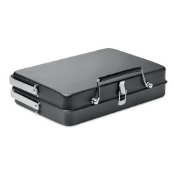 Barbecue portable personnalisable avec support - BBQ TO GO Matières : acier inoxydable Couleurs : noir cadeau entreprise pas che