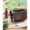 Barbecue portable personnalisable avec support - BBQ TO GO Matières : acier inoxydable Couleurs : noir goodies publicitaire évén