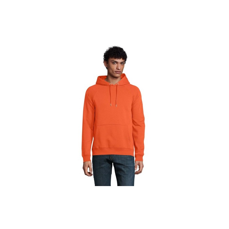 Sweat Capuche Éco-responsable Personnalisable STELLAR Matières : coton biologique Taille textile : S Couleurs : orange brûlant p
