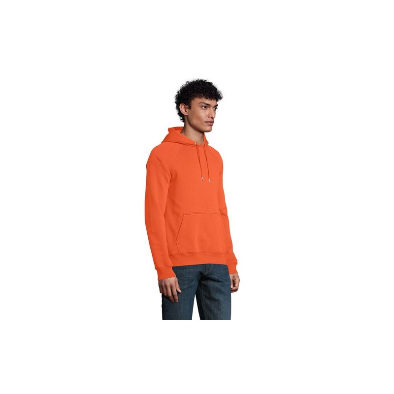 Sweat Capuche Éco-responsable Personnalisable STELLAR Matières : coton biologique Taille textile : S Couleurs : orange brûlant i