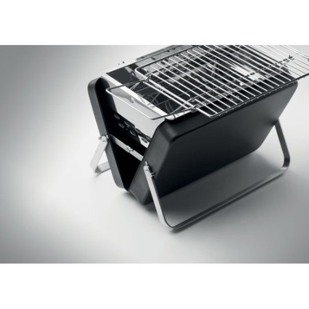 Barbecue portable personnalisable avec support - BBQ TO GO Matières : acier inoxydable Couleurs : noir impression haute définiti