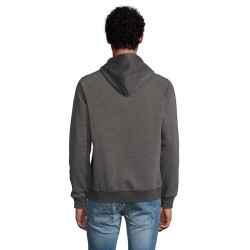Sweat Capuche Éco-responsable Personnalisable STELLAR Matières : coton biologique Taille textile : XL Couleurs : anthracite chin