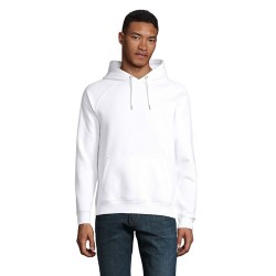 Sweat Capuche Éco-responsable Personnalisable STELLAR Matières : coton biologique Taille textile : L Couleurs : blanc objet publ