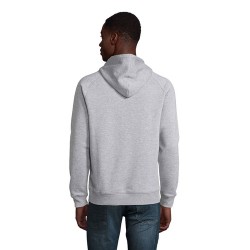 Sweat Capuche Éco-responsable Personnalisable STELLAR Matières : coton biologique Taille textile : S Couleurs : gris chiné marqu