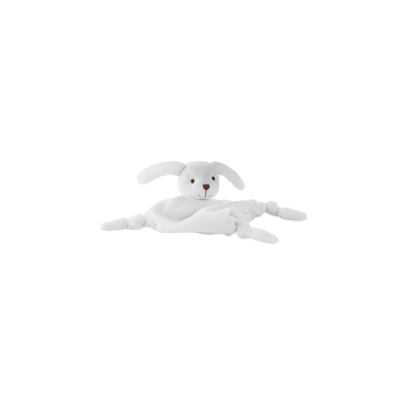 Doudou personnalisé pour bébé, confort assuré - LULLABY Matières : PET Couleurs : blanc cadeau entreprise pas cher