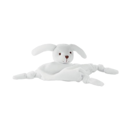 Doudou personnalisé pour bébé, confort assuré - LULLABY Matières : PET Couleurs : blanc cadeau entreprise pas cher