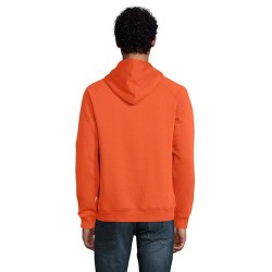 Sweat Capuche Éco-responsable Personnalisable STELLAR Matières : coton biologique Taille textile : XL Couleurs : orange brûlant 