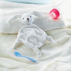 Doudou personnalisé pour bébé, confort assuré - LULLABY Matières : PET Couleurs : blanc goodies publicitaire événementiel