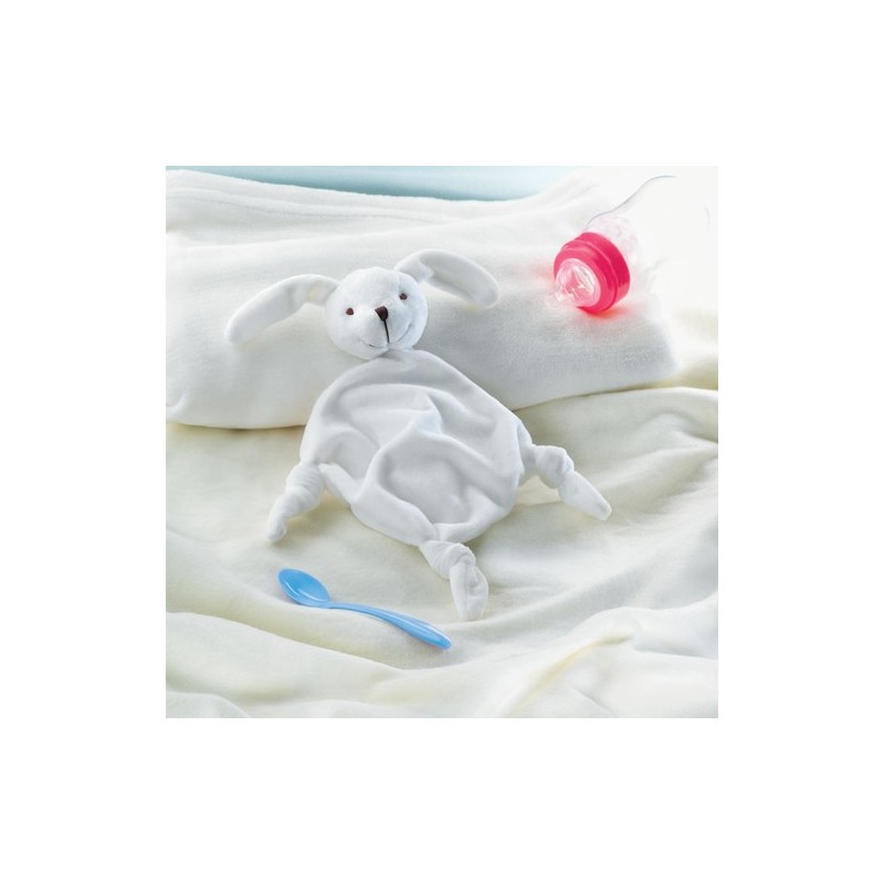 Doudou personnalisé pour bébé, confort assuré - LULLABY Matières : PET Couleurs : blanc goodies publicitaire événementiel