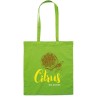 Sac shopping  en coton 140gr/m² personnalisé COTTONEL COLOUR + Matières : coton Couleurs : vert citron cadeau entreprise pas che