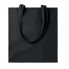 Sac shopping  en coton 140gr/m² personnalisé COTTONEL COLOUR + Matières : coton Couleurs : noir impression logo haute qualité