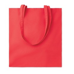 Sac shopping  en coton 140gr/m² personnalisé COTTONEL COLOUR + Matières : coton Couleurs : rouge objet publicitaire robuste