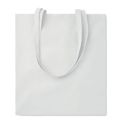 Sac shopping  en coton 140gr/m² personnalisé COTTONEL COLOUR + Matières : coton Couleurs : blanc marquage couleur éclatante