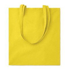 Sac shopping  en coton 140gr/m² personnalisé COTTONEL COLOUR + Matières : coton Couleurs : jaune livraison express 24h 48h