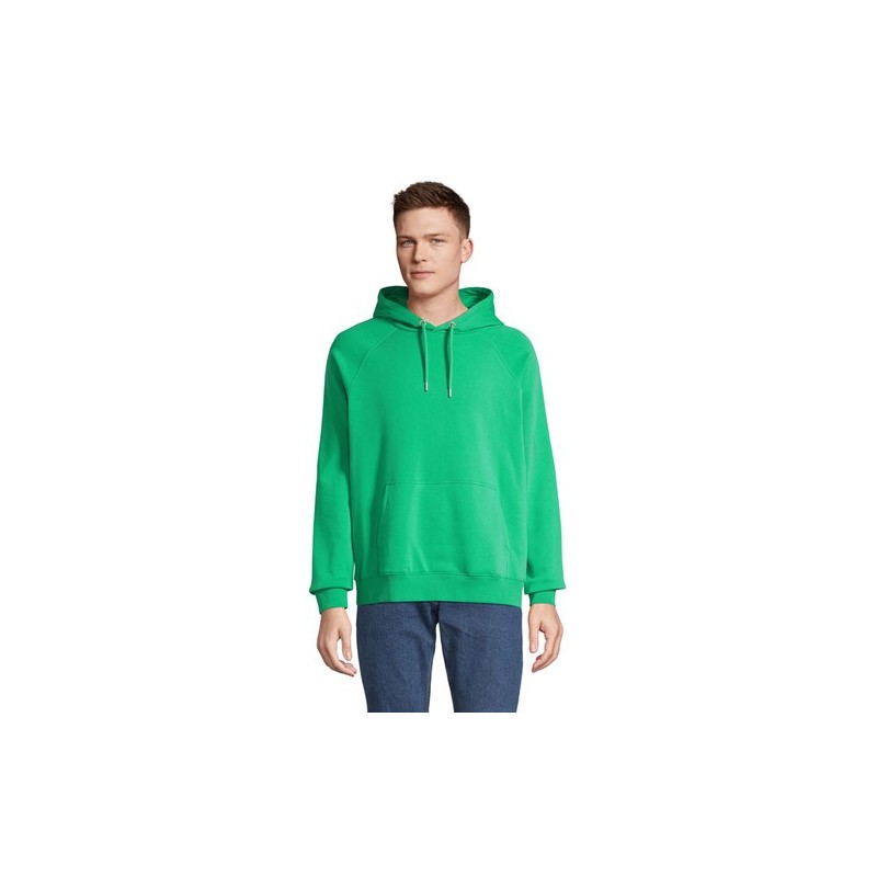 Sweat Capuche Éco-responsable Personnalisable STELLAR Matières : coton biologique Taille textile : M Couleurs : vert printemps c