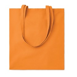 Sac shopping  en coton 140gr/m² personnalisé COTTONEL COLOUR + Matières : coton Couleurs : orange impression haute définition