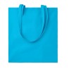 Sac shopping  en coton 140gr/m² personnalisé COTTONEL COLOUR + Matières : coton Couleurs : turquoise goodies publicitaire événem