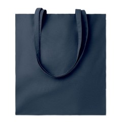 Sac shopping  en coton 140gr/m² personnalisé COTTONEL COLOUR + Matières : coton Couleurs : bleu marine cadeau entreprise pas che