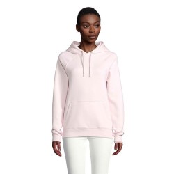 Sweat Capuche Éco-responsable Personnalisable STELLAR Matières : coton biologique Taille textile : M Couleurs : rose pâle goodie