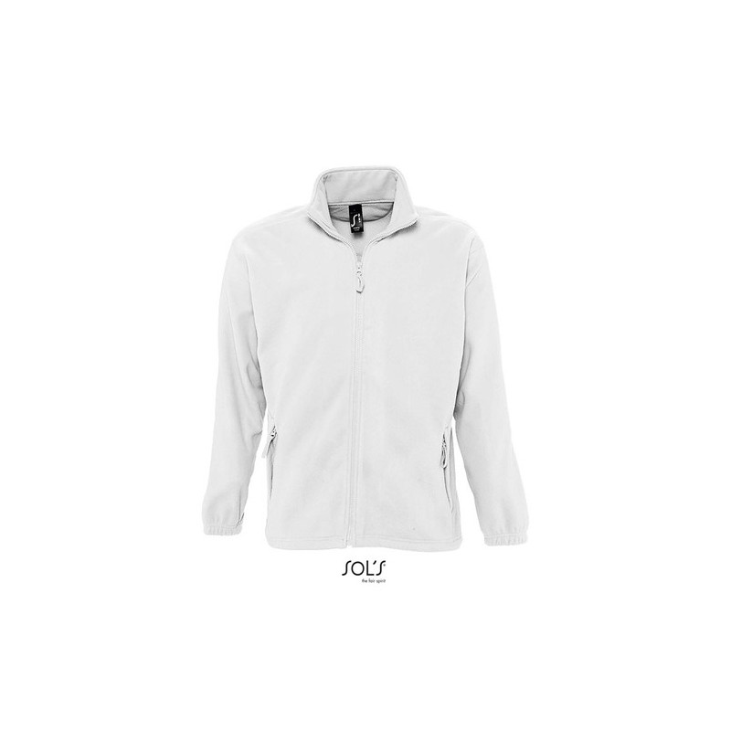 Veste Zippée Micropolaire Personnalisée pour Homme NORTH Matières : PET Taille textile : M Couleurs : blanc personnalisation sur
