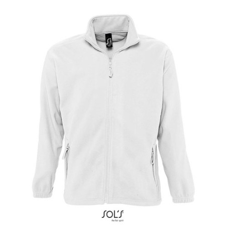 Veste Zippée Micropolaire Personnalisée pour Homme NORTH Matières : PET Taille textile : M Couleurs : blanc personnalisation sur