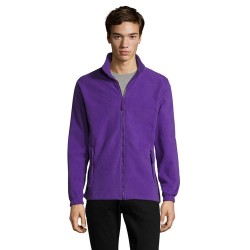 Veste Zippée Micropolaire Personnalisée pour Homme NORTH Matières : PET Taille textile : XL Couleurs : violet foncé marquage cou