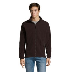 Veste Zippée Micropolaire Personnalisée pour Homme NORTH Matières : PET Taille textile : 3XL Couleurs : chocolat foncé personnal