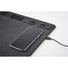 Tapis de souris  RPET avec chargeur sans fil personnalisé - SUPERPAD Matières : PET recyclé Couleurs : pierre marquage laser ult