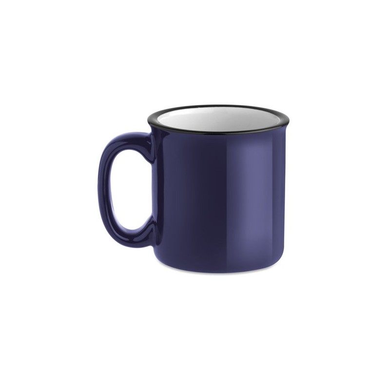 Mug céramique vintage 240 ml personnalisé TWEENIES Matières : grès Couleurs : bleu marine impression logo haute qualité