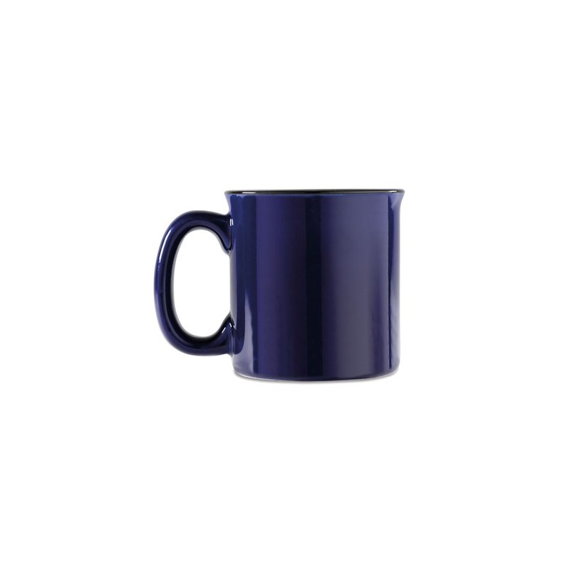 Mug céramique vintage 240 ml personnalisé TWEENIES Matières : grès Couleurs : bleu marine cadeau client original